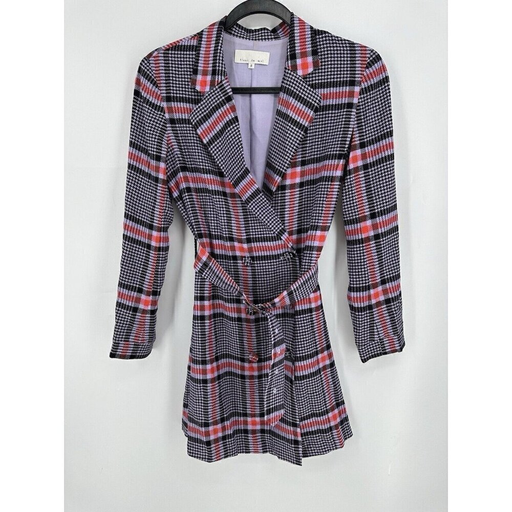 Fleur Du Mal Belted Silk Crepe Blazer Dress Women’s 0 EUC Read $625